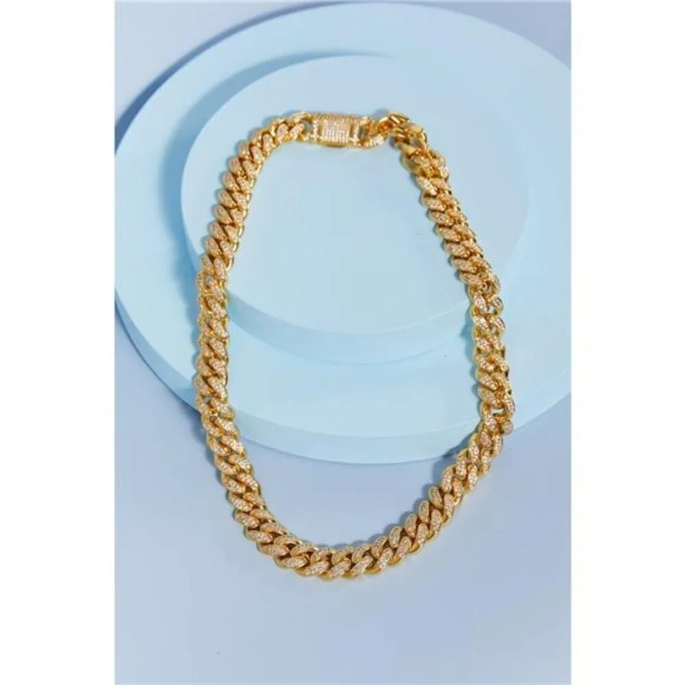 Brass Curb Chain Necklace